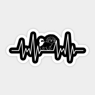 Shih Tzu Heartbeat Sticker